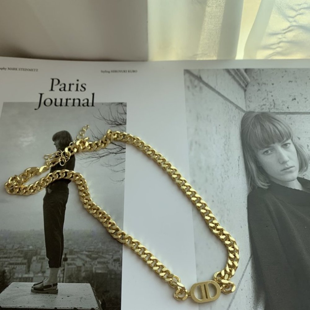 NEW 18K Gold Plated Chunky Link Chain Necklace - Picture 4 of 5